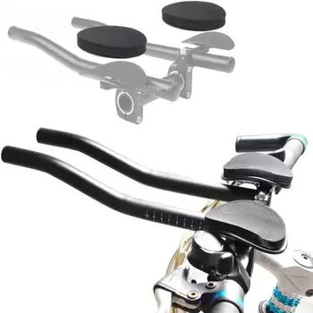 SensaBliss Bicycle Rest Handlebar Bicycle Relaxing Handlebar Аэродинамический руль из алюминиевого сплава Вспомогательная ручка TT Bar для шоссейного велосипеда Кроссовый велосипед Горный