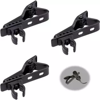 SensaBliss Микрофонный зажим Мини-микрофонный зажим-держатель 3 штуки Держатель для микрофона Держатель Петличный зажим для петличных микрофонов Надежно держит и делает