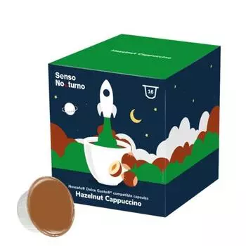 Senso Nocturno Dolce Gusto Совместимый капучино с лесным орехом, 16 капсул