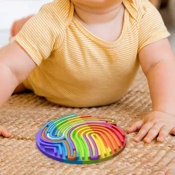 Сенсорная доска для занятий, развивающая мелкую моторику, успокаивающая силиконовая игрушка для путешествий Round
