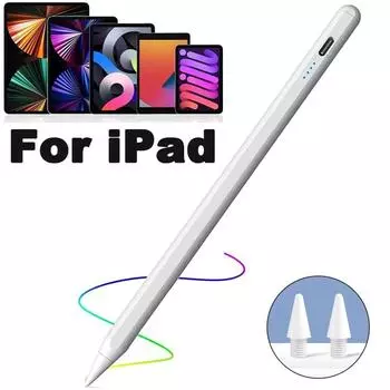 Сенсорная ручка для iPad Pencil 1 2 поколения, стилус для Apple Pencil 2018-2023 Pro Air Mini, аксессуары для iPad белый