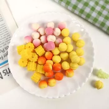 Сенсорные игрушки для выжимания кукурузы Виноград Моделирование фруктов Модель Искусственная имитация кухонной игрушки Мальчик Yellow-Corn