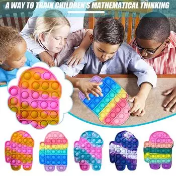 Сенсорные игрушки Folulus Push Bubble, силиконовая игрушка для снятия стресса One Size