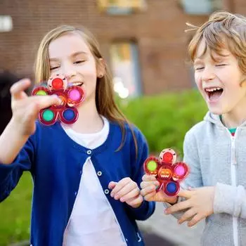 Сенсорные игрушки с пузырьками для взрослых, в комплекте с игрушкой для ручных прядильщиков