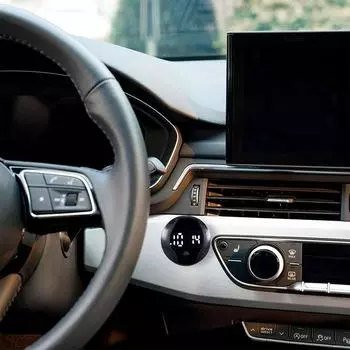 Сенсорные подсвеченные внутренние часы на приборной панели автомобиля с лампой для грузовиков, цифровые часы с дисплеем, автомобильные аксессуары чёрный