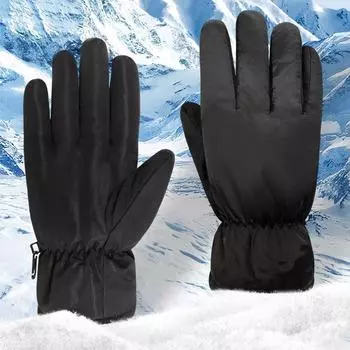 Сенсорные теплые зимние перчатки для велоспорта и лыж для мужчин и женщин two finger, size M чёрный