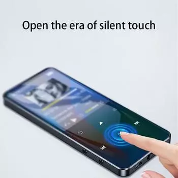 Сенсорный MP3 MP4 музыкальный плеер Bluetooth поддерживает карту памяти 16 ГБ с FM-будильником шагомер электронная книга встроенный динамик 16GB чёрный