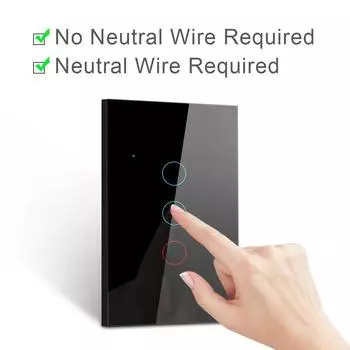 Сенсорный переключатель AC100V-250VLed панель с подсветкой из закаленного хрустального стекла настенный светильник сенсорные выключатели 1/2/3 Gang Interruttore