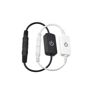 Сенсорный переключатель с регулируемой яркостью, сенсорный переключатель, контроллер, разъем постоянного тока, подходит чёрный