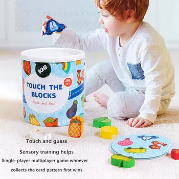 Сенсорный захват Игрушка для сортировки по форме блока Обучение Монтессори Раннее образование для возраста 3+