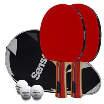 Senston Table Tennis 2 Настольный теннис 1 Портативный 3 Пинг-понг Средний и высокий уровень Игрок Матчи Набор, Ракетки, Сумка, Мячи, Начинающий, Обучение,