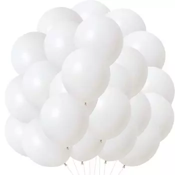 Воздушные шары Senteria белые 100 шт. маленькие резиновые шары 10 дюймов круглые очень толстые для дня рождения, свадьбы, выпускного, открытия магазина, украшения