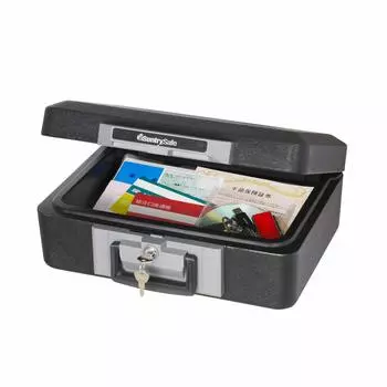 SENTRY Safe Home Use UL Standard 30-минутный огнестойкий ящик для хранения сумок с ключом 7 л A4 плоский ключ черный 1160BK чёрный