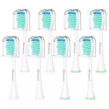 Senyum Electric Toothbrush Replacement Brush Compatible with Philips Sonicare Standard Size 8 Pieces HX6014