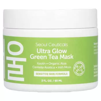 SeoulCeuticals, Маска для красоты Ultra Glow Green Tea, 2 жидких унции (60 мл)
