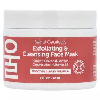 SeoulCeuticals, Отшелушивающая и очищающая маска для лица, 2 жидких унции (60 мл)