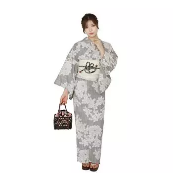 separate single one size fits white [Fuuka] Two-part yukata, item, ladies, adults, most, peony, beige,