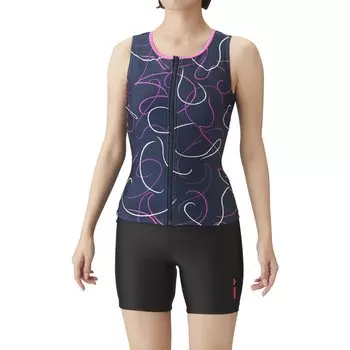Separate Swimsuit Fitness Separates Navy x Black x Pink F [Arena] (Cover Back/Insert Pad) Women s (NVY)