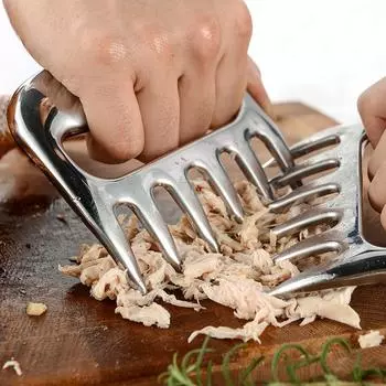 Сепаратор мяса из нержавеющей стали с когтями медведя, мясорубка для барбекю, праздничный пикник, мясорубка для барбекю, многофункциональная кухонная утварь