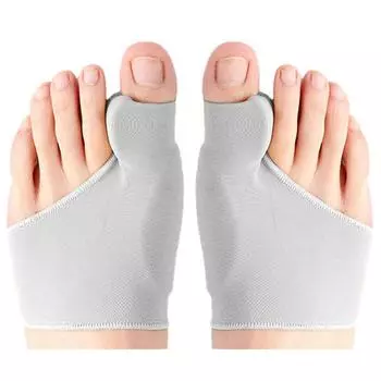 Сепаратор пальцев ног, корректор вальгусной деформации, ортопедические приспособления для ног, регулятор большого пальца, коррекция педикюра, выпрямитель для носков 1 Pair серый