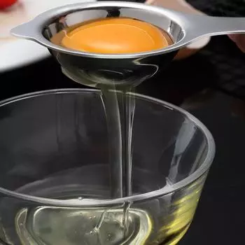 Сепаратор яичного белка, инструменты из нержавеющей стали, фильтр для яичного желтка, гаджеты, кухонные аксессуары, делительная воронка, делитель ложки, посуда серебряный