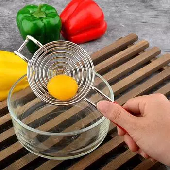Сепаратор яичного желтка и белка, быстрое разделение, выпечка, антикоррозийный, удобный кухонный инструмент для просеивания кофейный