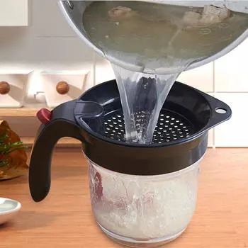 Сепаратор жира, мерный стакан, фильтры для растительного масла, бутылка, кухонный фильтр, кастрюля и дозатор масел