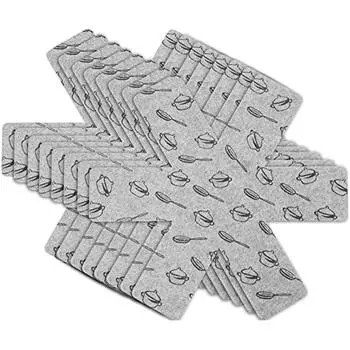 Сепараторы для кастрюль — защита кастрюль и противней — набор из 8 предметов (38см) - Идеально подходит для кастрюль и сковородок с антипригарным покрытием из нержавеющей стали, чугуна, керамики. (серый) 20x20x3cm