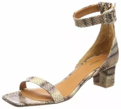 Separete sandal Square heel PYTHON cm [Pippi Chic] toe4.5cm Women s SSS-SQCH11 23.5