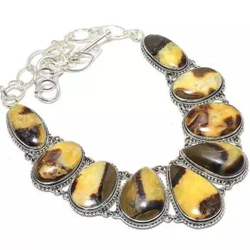 Septarian Gemstone Handmade 925 Silver Jewelry Necklace 18 JCN370-68