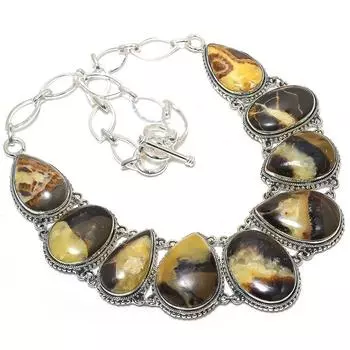 Septarian Gemstone Handmade 925 Silver Jewelry Necklace 18 JCN370-9