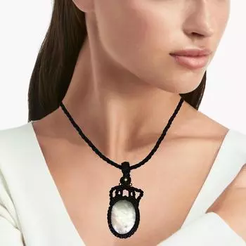 Септарианская яшма макраме нити драгоценные камни ювелирные изделия ручной работы 20-36 Ad ожерелье