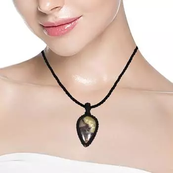 Септарианская яшма макраме нити драгоценные камни ювелирные изделия ручной работы 20-36 Ad ожерелье