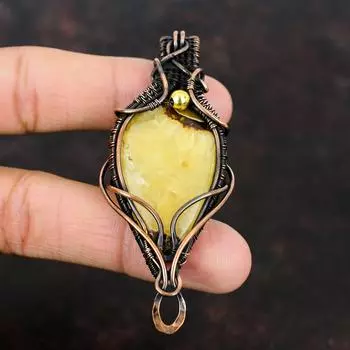 Септрианский медный кулон, медная проволока, обернутые ювелирные изделия, кулон с драгоценным камнем, подарок для особого случая, септические украшения для женщин, ювелирные изделия из медной проволоки