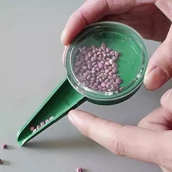Сеялка для семян растений, садовая сеялка, многофункциональный дозатор семян, инструменты, адаптирующиеся к семенам различных размеров 1pc зелёный
