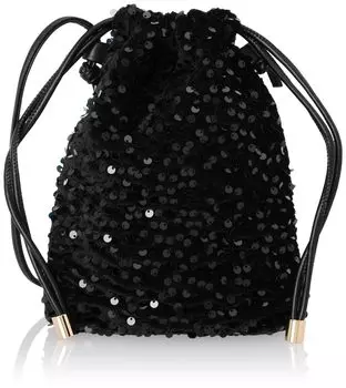 Sequin drawstring mini shoulder bag BK [Kashkash] 01-00-80570 Women s