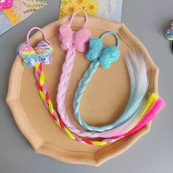 Sequin Hair Tie Butterfly Braid Headband Rubber Bands Kids Ponytail Holder Style 8
