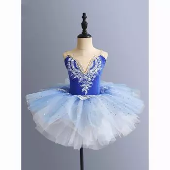 Sequined White Ballet Tutu Dress Girls Jazz Dance Costumes Children Ballerinas Tutu Kids Ballroom Dance 160cm