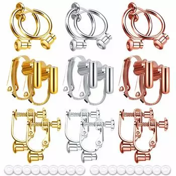 Серьга 18 сережек сережек сережек из металла с винтом своими руками 9 пар в 3 цветах от LASOLL детали, детали, преобразователь, детали, преобразование, без отверстия, фурнитура,