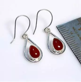 Серьга из стерлингового серебра 925 пробы с сердоликом, женская подвесная серьга, подарки для мамы, серьга ручной работы