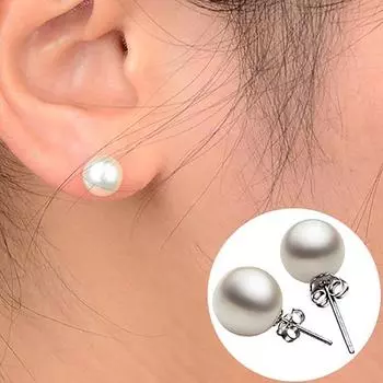 Серьга-кольцо белое красивое женское модное искусственное жемчужное серьга-гвоздик для свадьбы