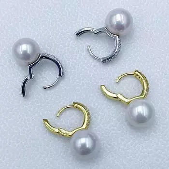 Серьга с пряжкой из стерлингового серебра S925, сильный свет, слегка дефектное кольцо для ушей Zhuji, новая классическая стильная пряжка для ушей с темпераментом 10-11mm