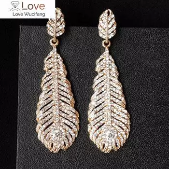 Серьги 925 пробы серебряные булавки Кристалл от австрийского оптового магазина Charm Women Fine Jewelry подходят для оригинальных женских сережек золотой