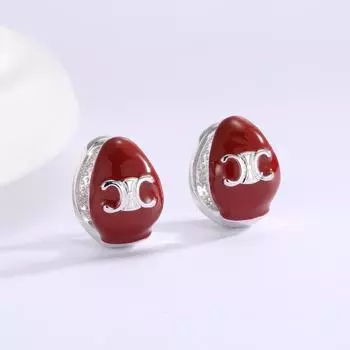 Серьги Ankola красные, серебряные, 925 пробы, женские, 2025 года, новые, популярные, легкие, роскошные, высокого класса, осенне-зимние, ретро, красные серьги