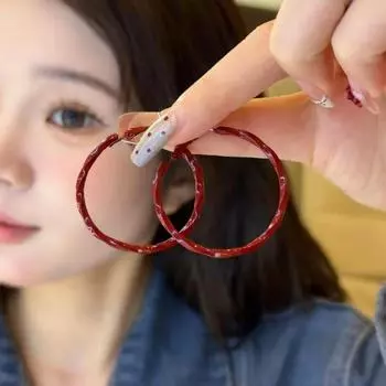 Серьги Ankola Red Drip Glaze Twisted для женщин - модные универсальные серьги осень/зима 2025 года twist earrings красный