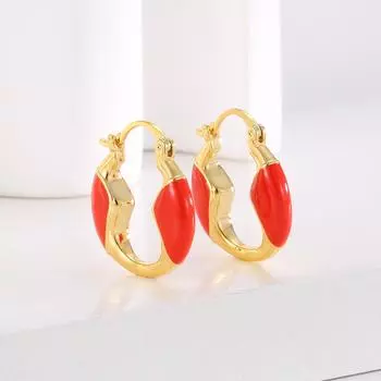 Серьги Ankola с красными каплями масла в форме ромба, легкие, роскошные, модные, с высоким чувством, универсальные, темпераментные, с пряжкой, персонализированные, простые серьги
