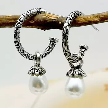 Серьги Аксессуар Подарочный Ухо Серьги-гвоздики Винтаж Классный Подвесной Жемчуг Женщины Капля 3.3cm*2.3cm