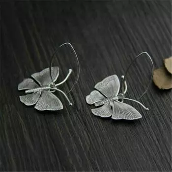 Серьги Бабочка Крючок для ушей Серьги-подвески Этнический стиль Бабочка Ретро 6*3.7cm
