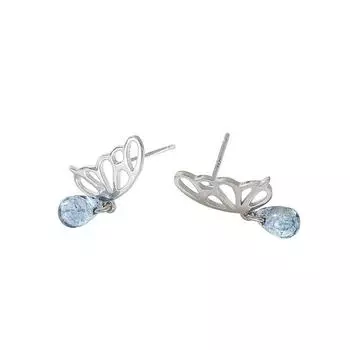 Серьги-бабочки для женщин с супер феей, свежие маленькие серьги, изысканные короткие серьги, креативные лесные серьги