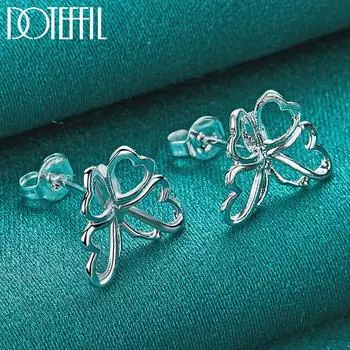 Серьги-бабочки из стерлингового серебра 925 пробы, подарки на вечеринку, модные свадебные украшения 1.10*1.10cm